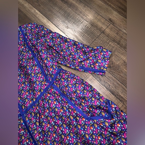 See by Chloe silk printed boho designer formal contemporary purple spring $500 - Picture 6 of 9